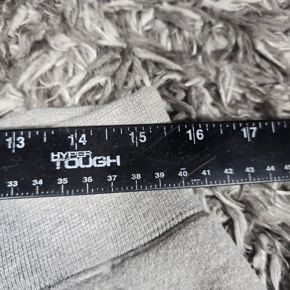 Champion Reverse Weave Gray Tapered Sweatpants Large Chenille Logo Patch Mens L - Picture 2 of 8